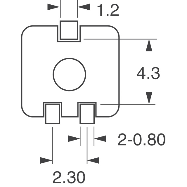 ST7ETA201 Nidec Copal Electronics  Potenciómetros de ajuste